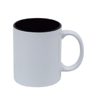 CUP CERAMIC- BLACK inside 11oz